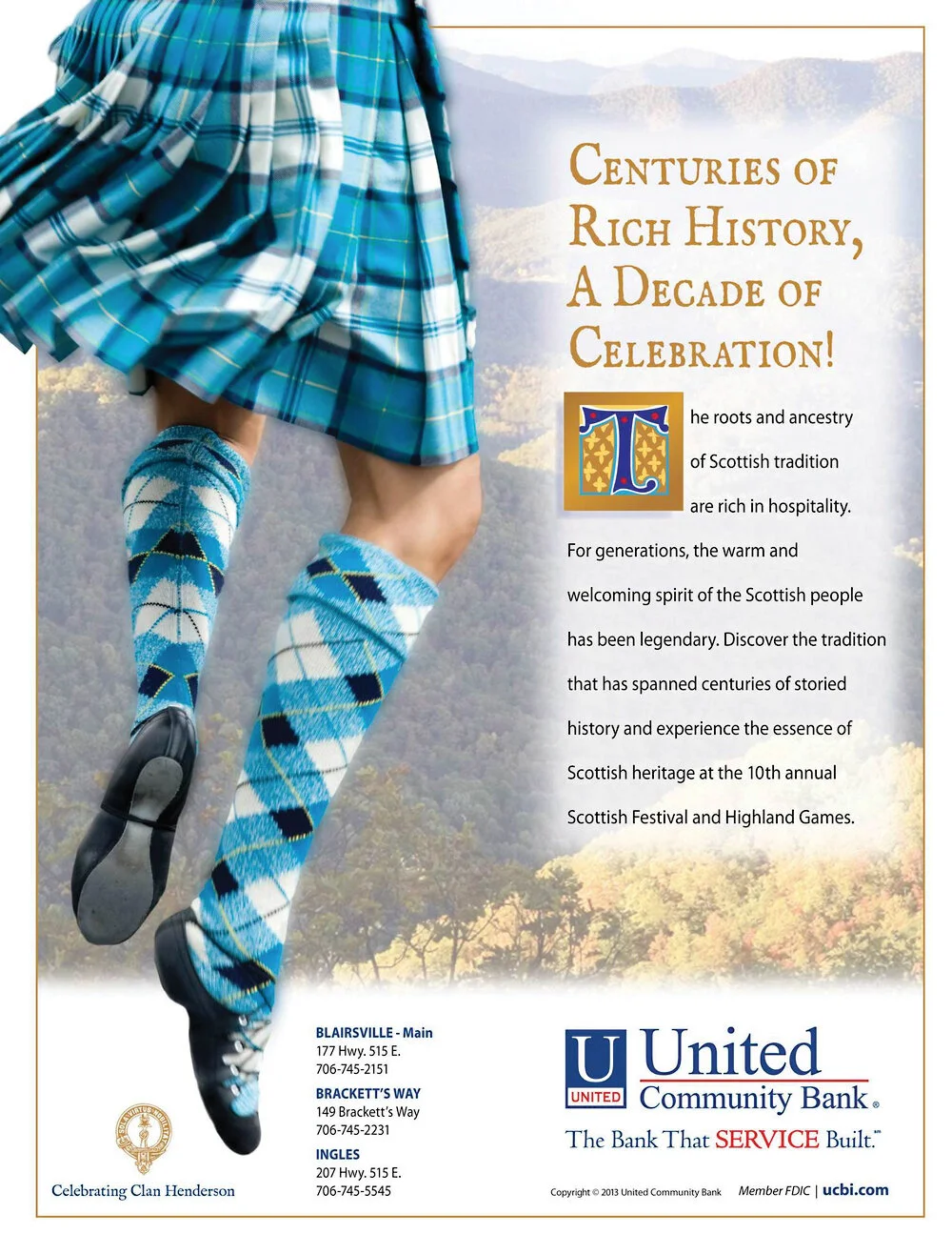 Bank Ad for Scottish Festival Program