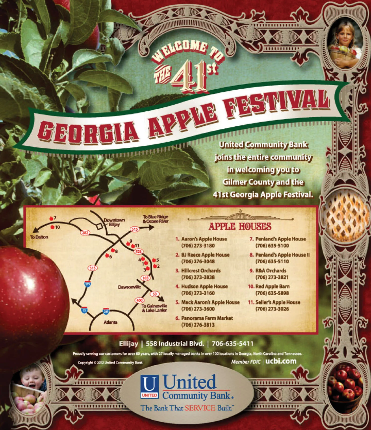 Bank Advertisement Supporting The Georgia Apple Festival