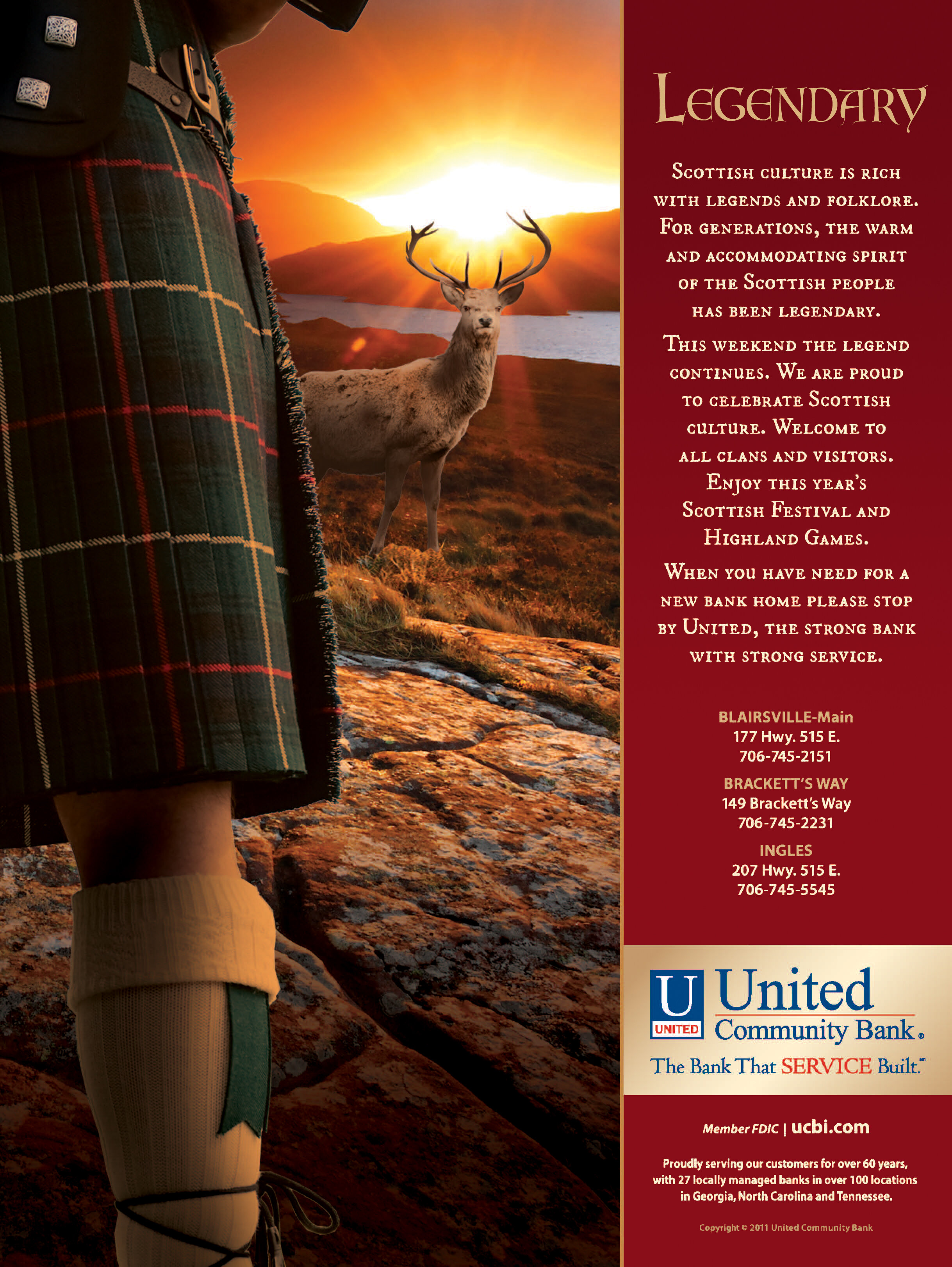 Bank Advertisement for Scottish Festival Program