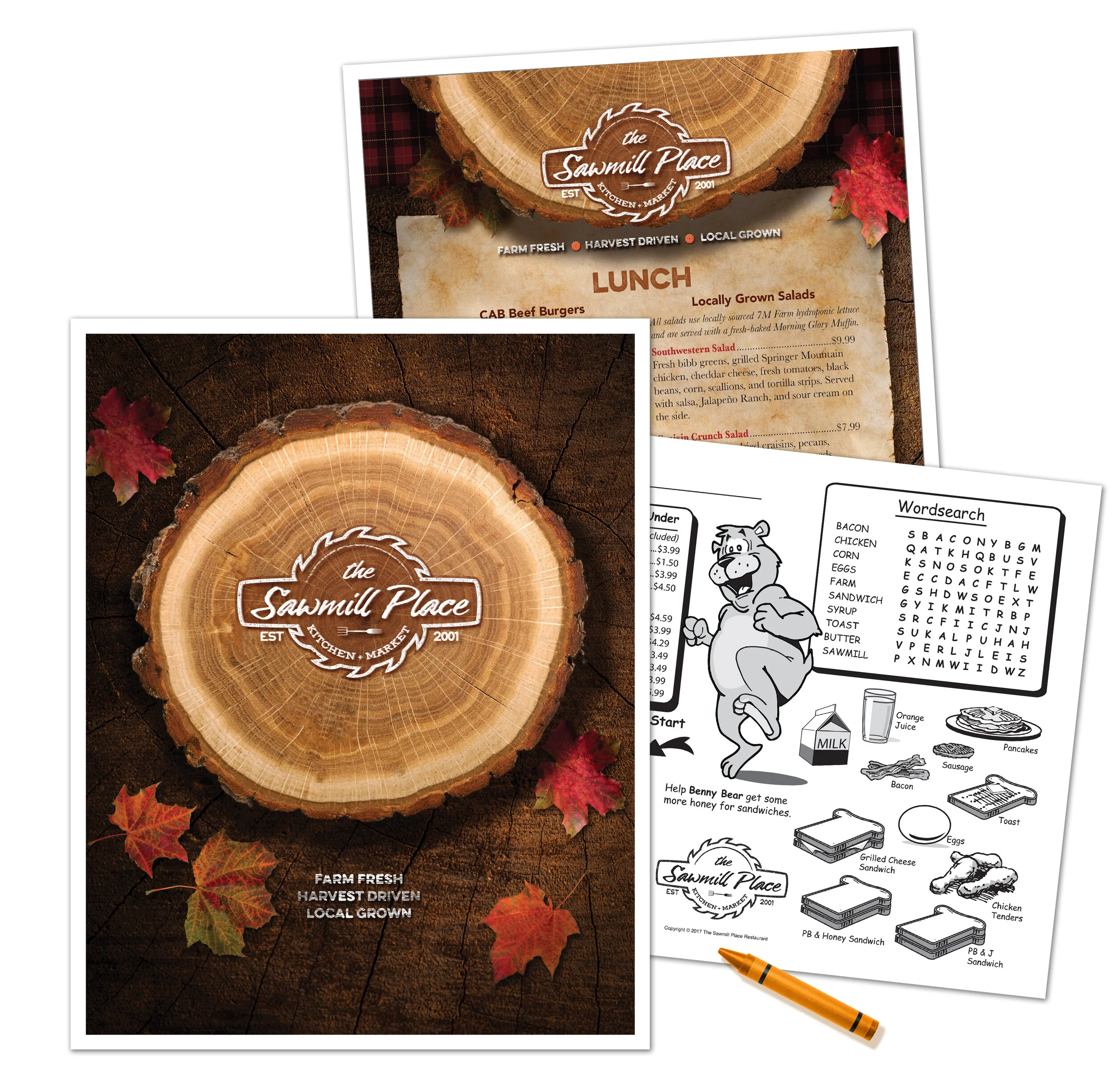 The Sawmill Place Kitchen + Market Menus