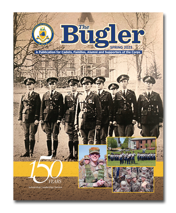  Cover of magazine focused on celebrating the heritage of the university’s Corps of Cadets. 