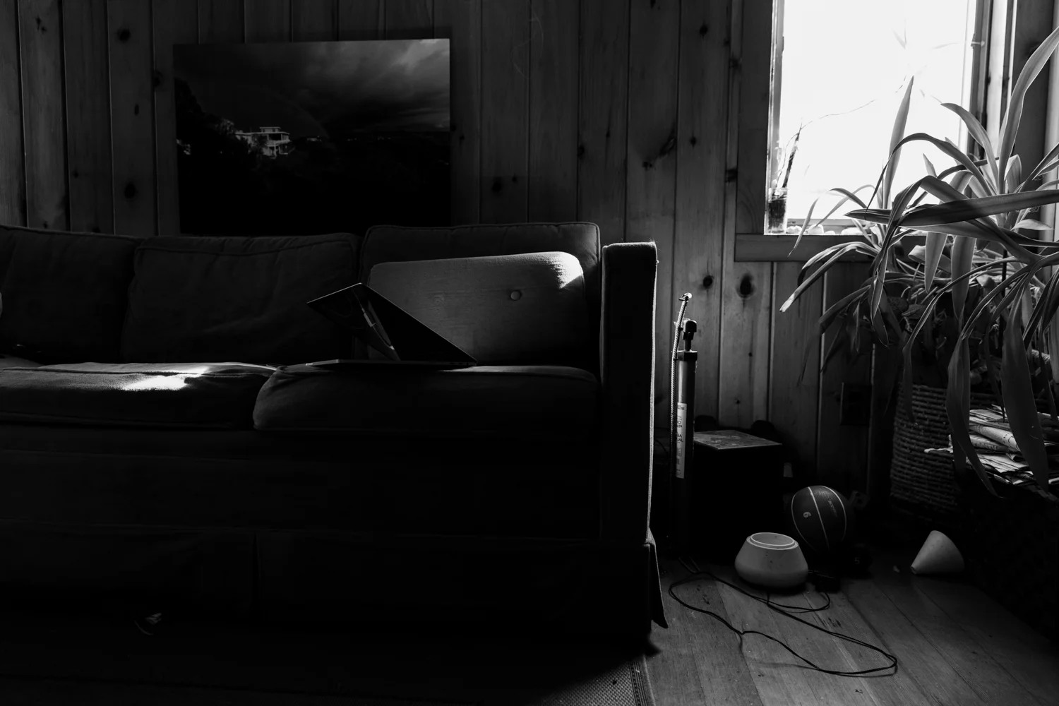 Laptop computer on couch in Wakefield, RI