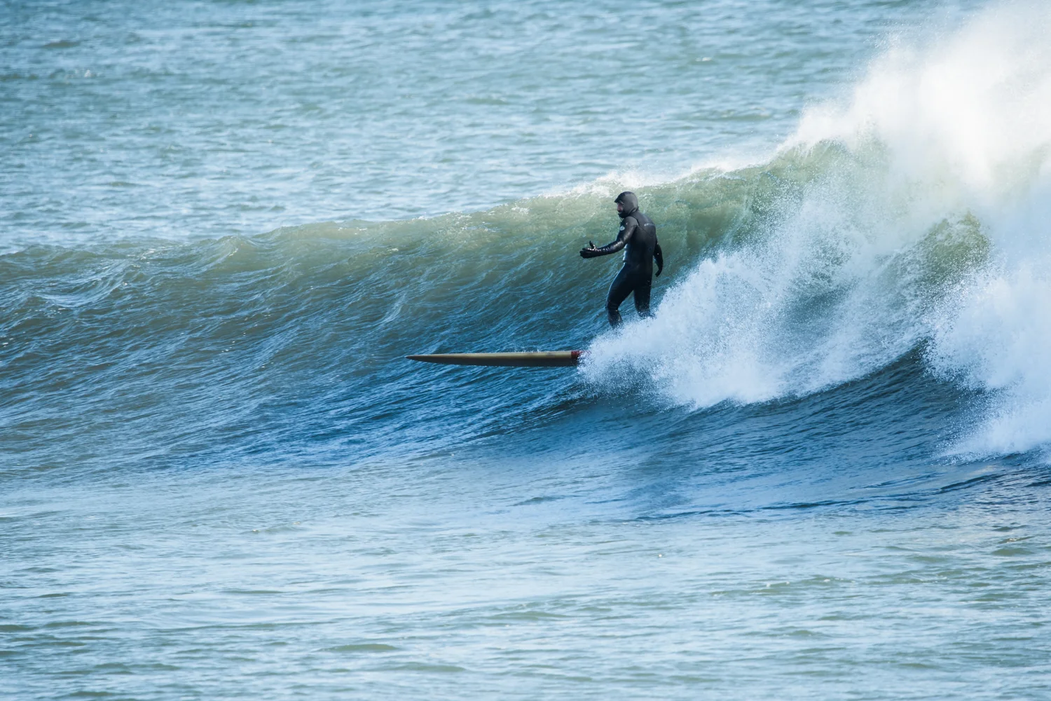 man surfing in Narragansett, RI