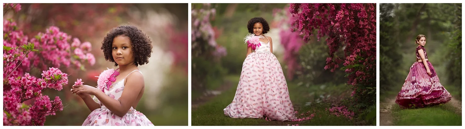 children at Kinney Azalea Garden in Rhode Island