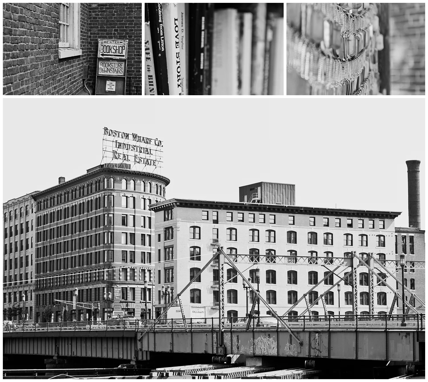black and white photos of Boston, MA