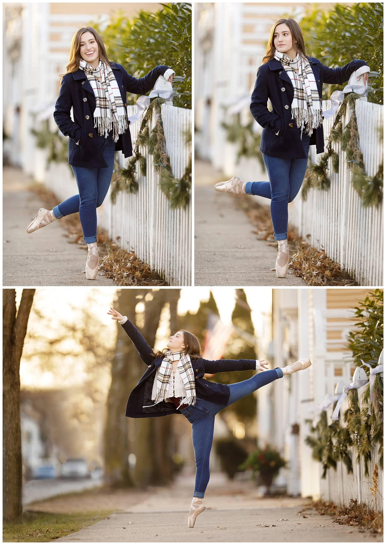 ballet dancer on ponte in Wickford, RI