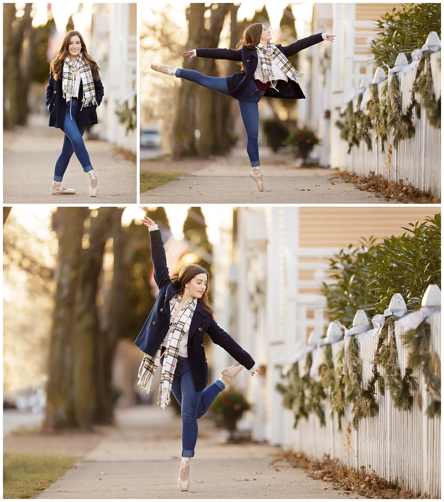 ballet dancer on ponte in Wickford, RI