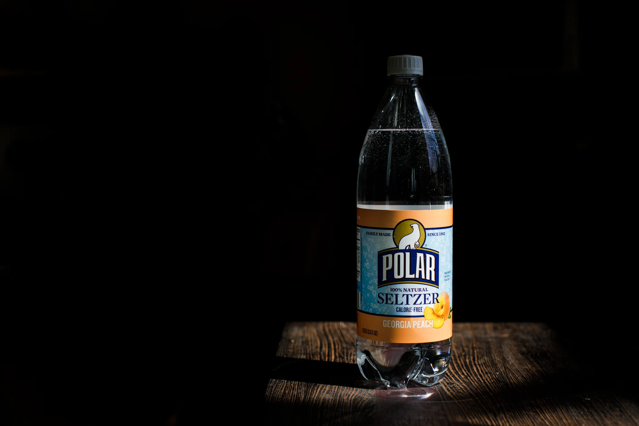 Peach flavored Polar seltzer