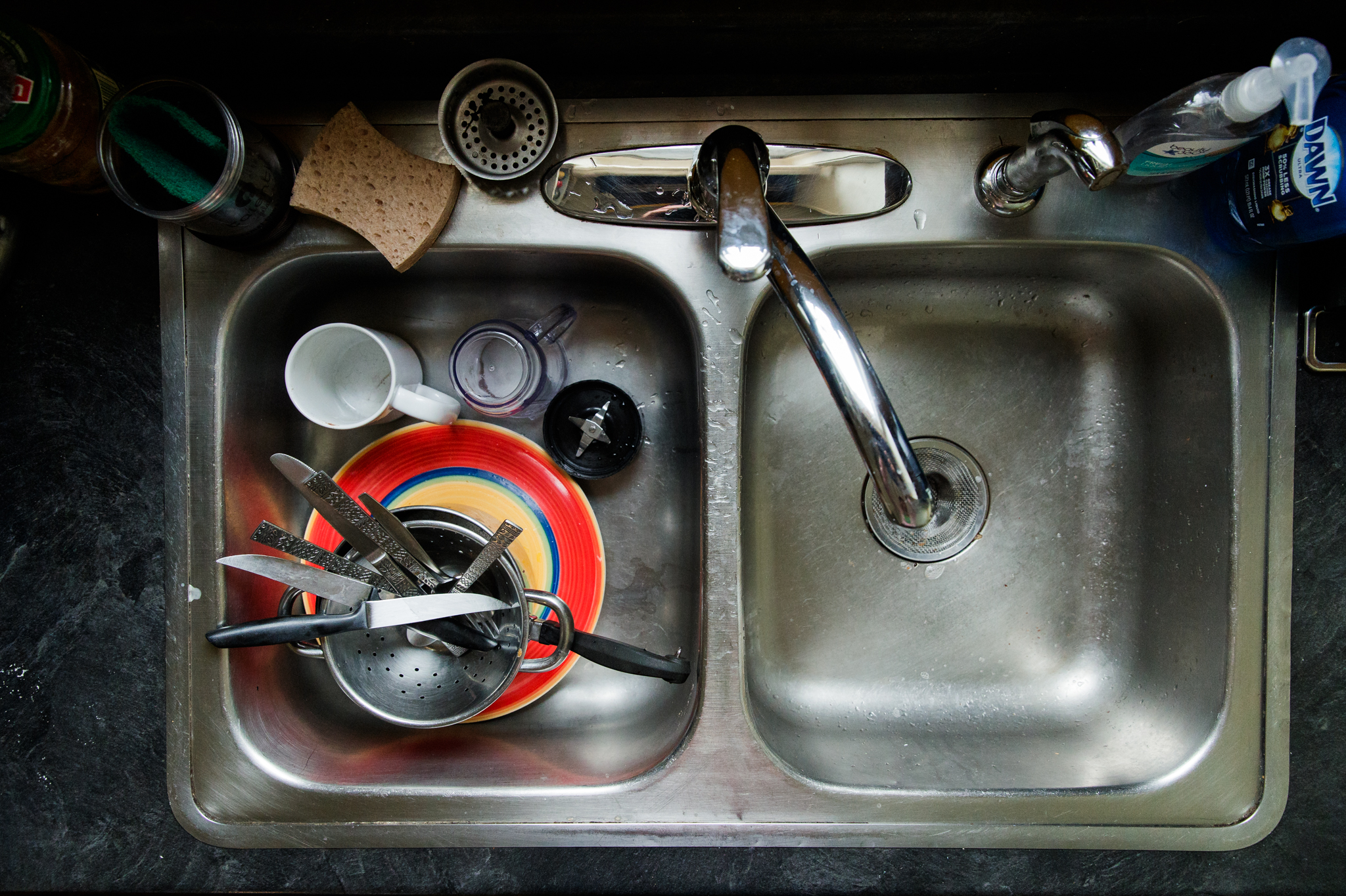 sink with dishes