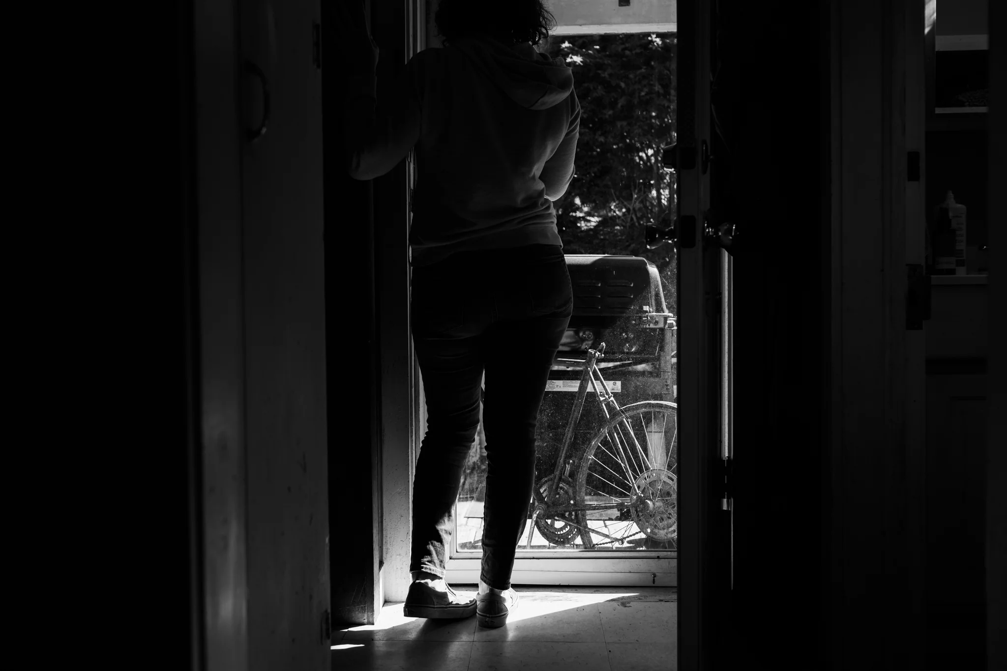 woman in doorway