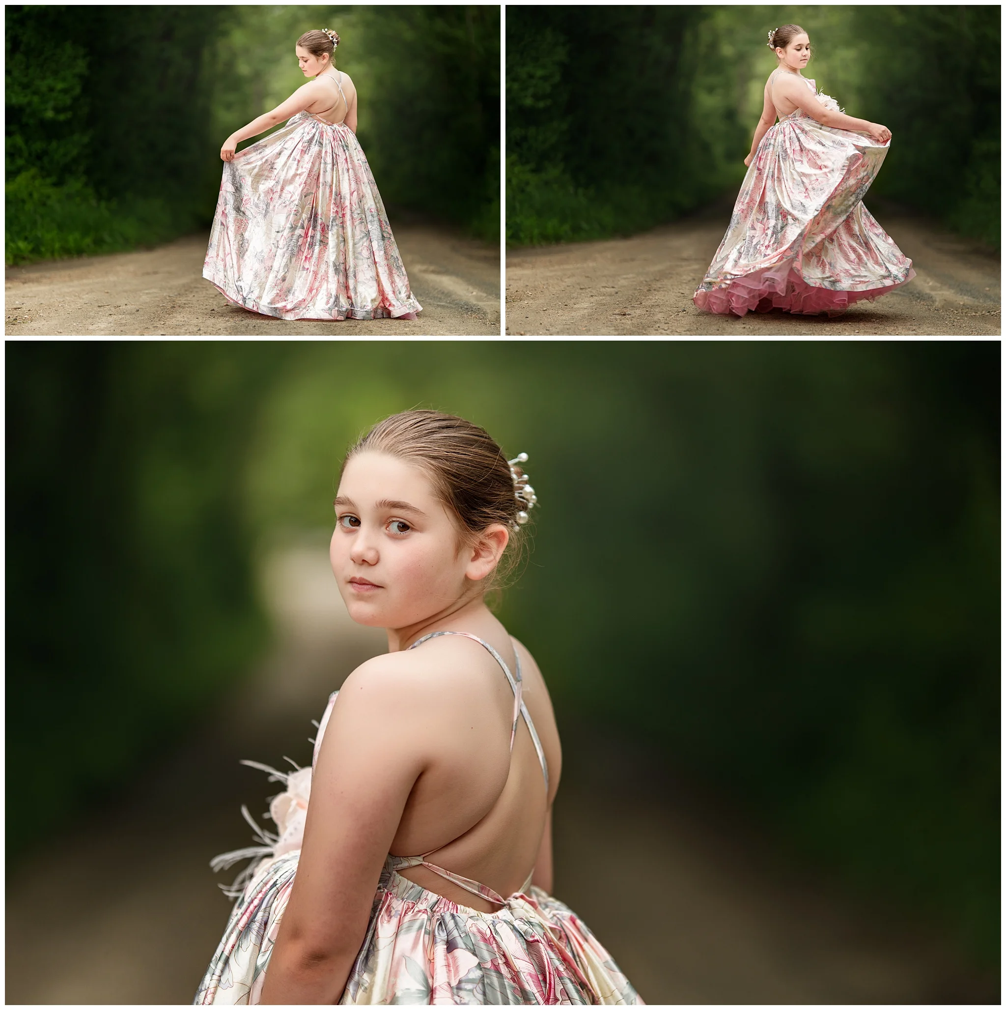 portraits of a girl in the woods in North Kingstown, RI