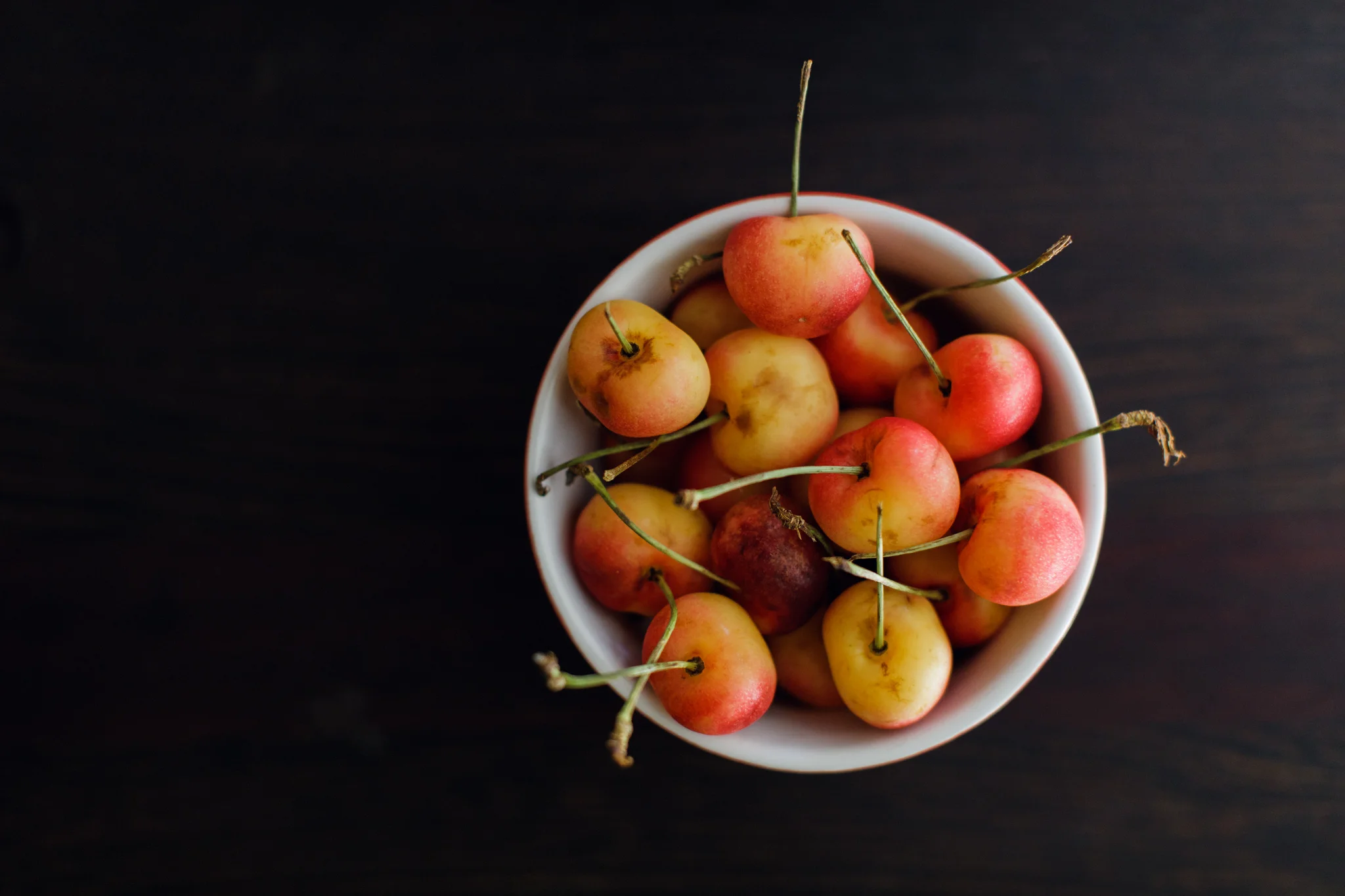 cherries in a bowl