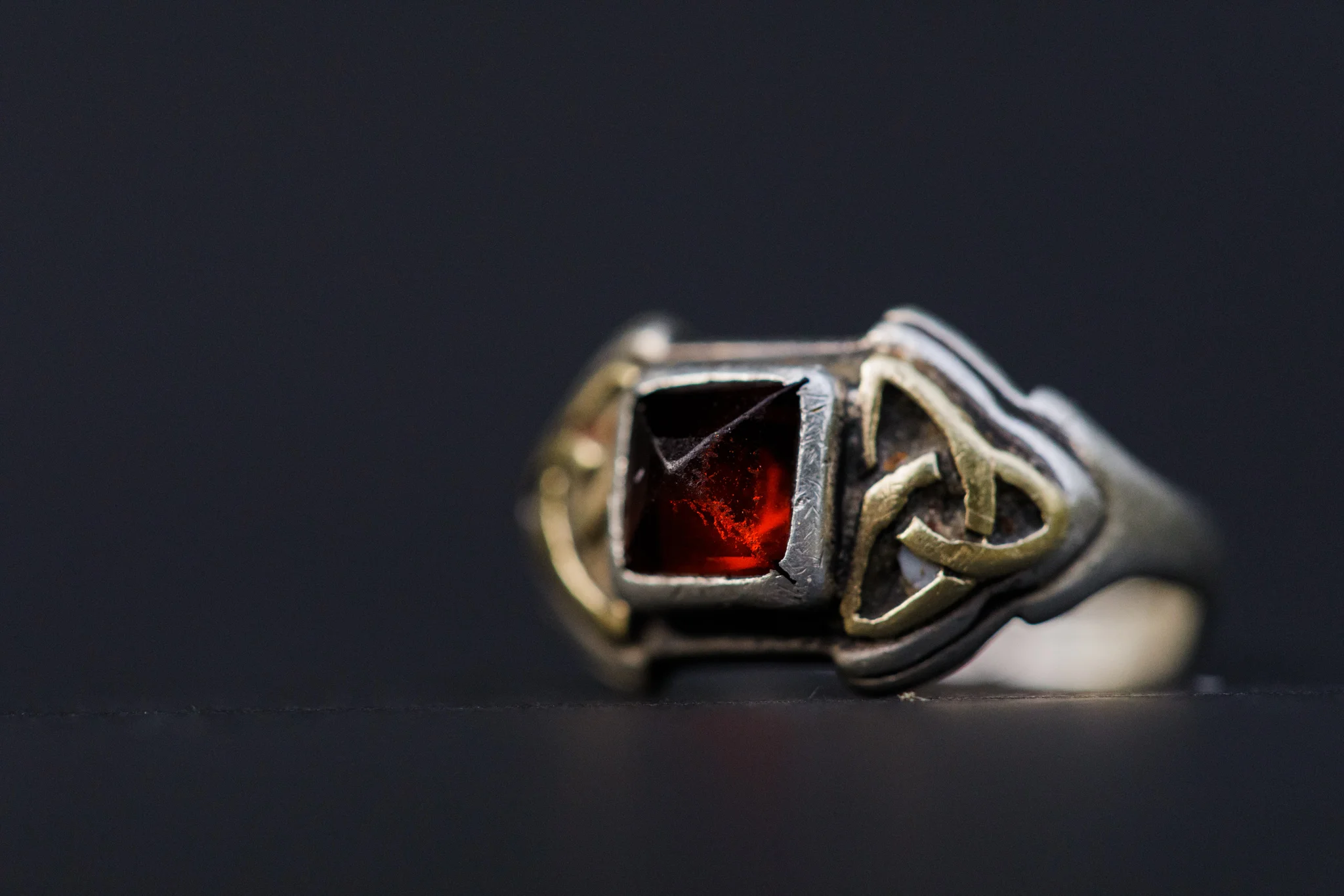ring with garnet