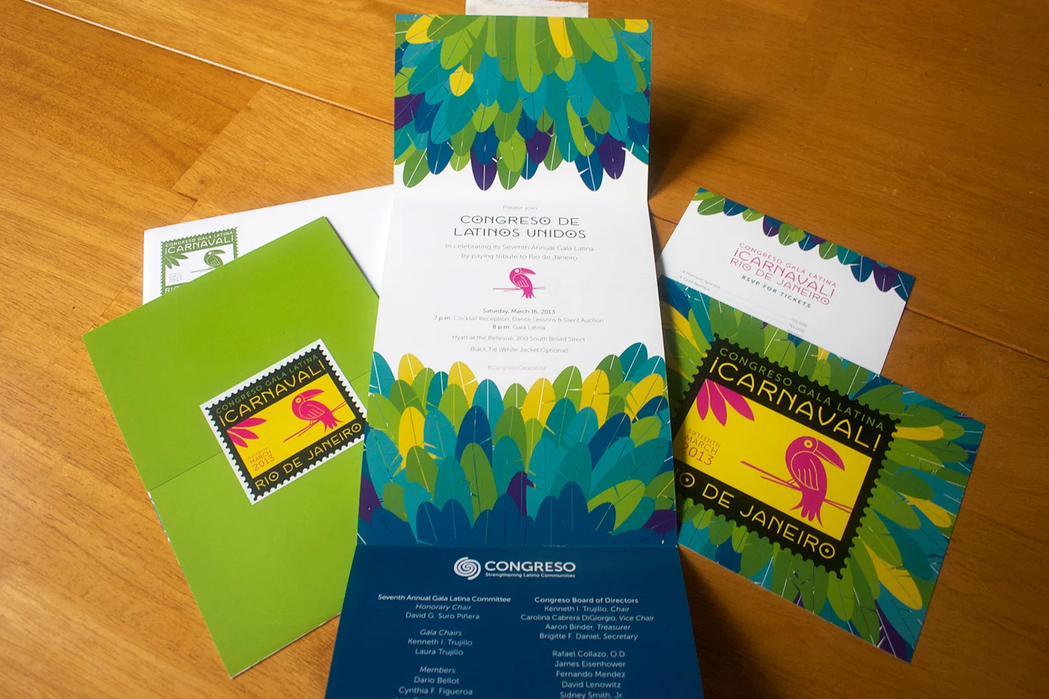 Congreso 2013 Gala Latina Identity & Collateral, Julie Rado/Untuck Design