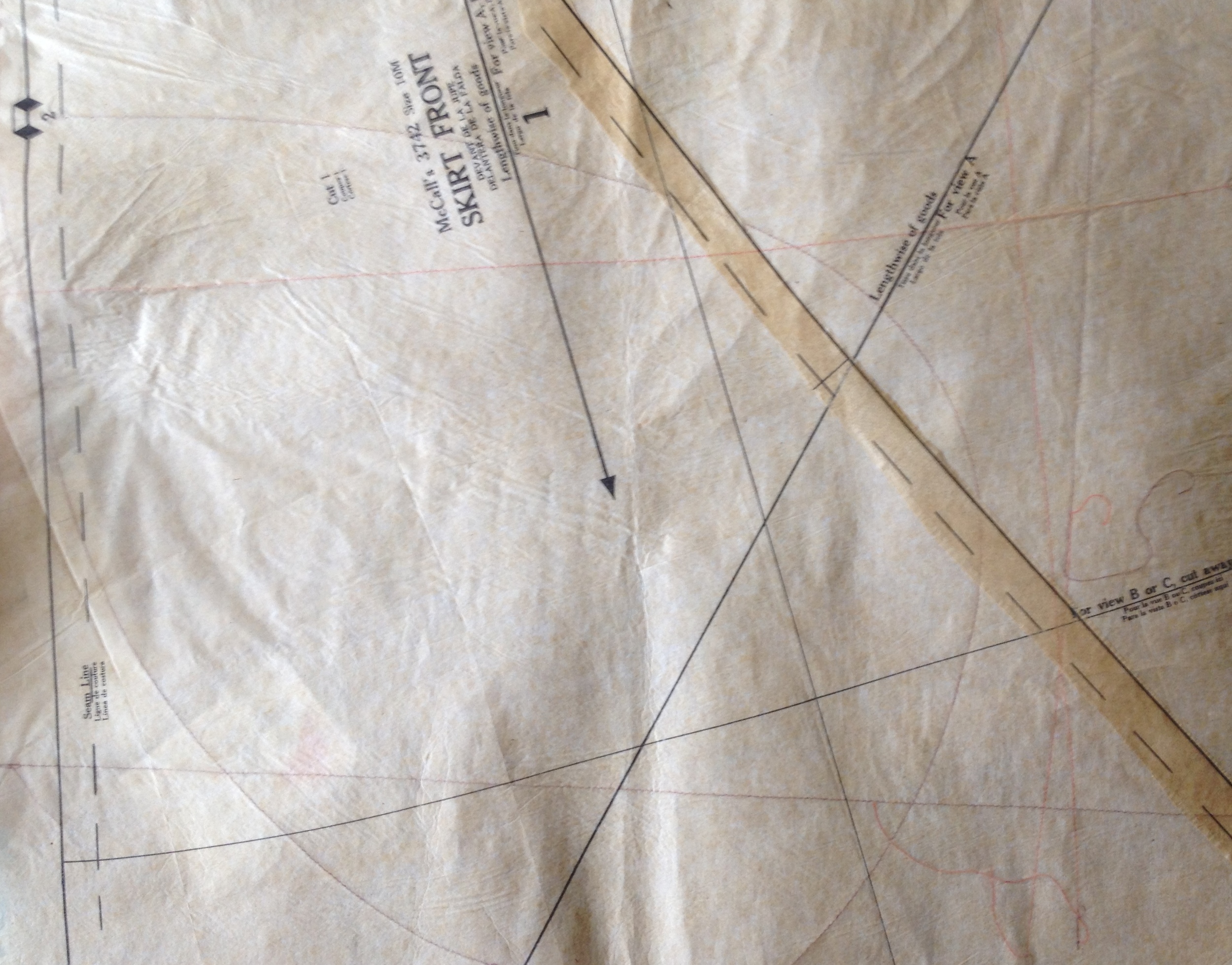 it's subtle, but I stitched on the inter facing before fusing the paper. We will see what it does as I start adding more on the surface. 