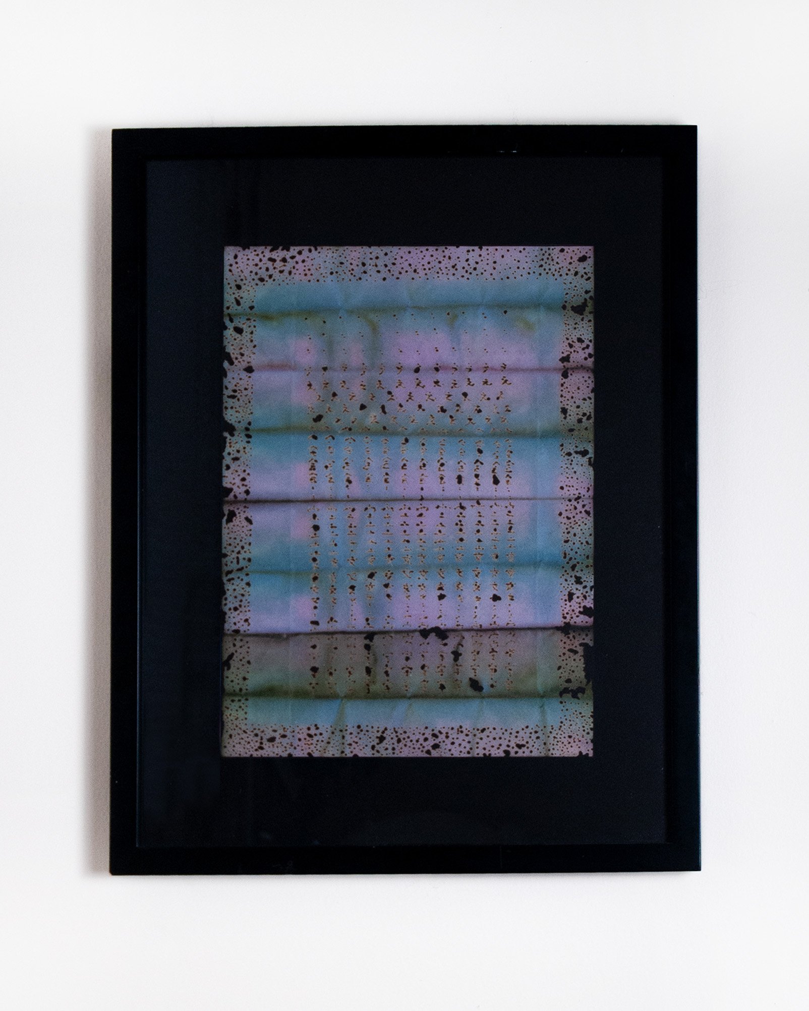 Emoji [絵文字]
Picture characters / Image writing

Incense on hand-dyed hanshi paper
13 in x 9.5 in
2024

 Show Thumbnails 
