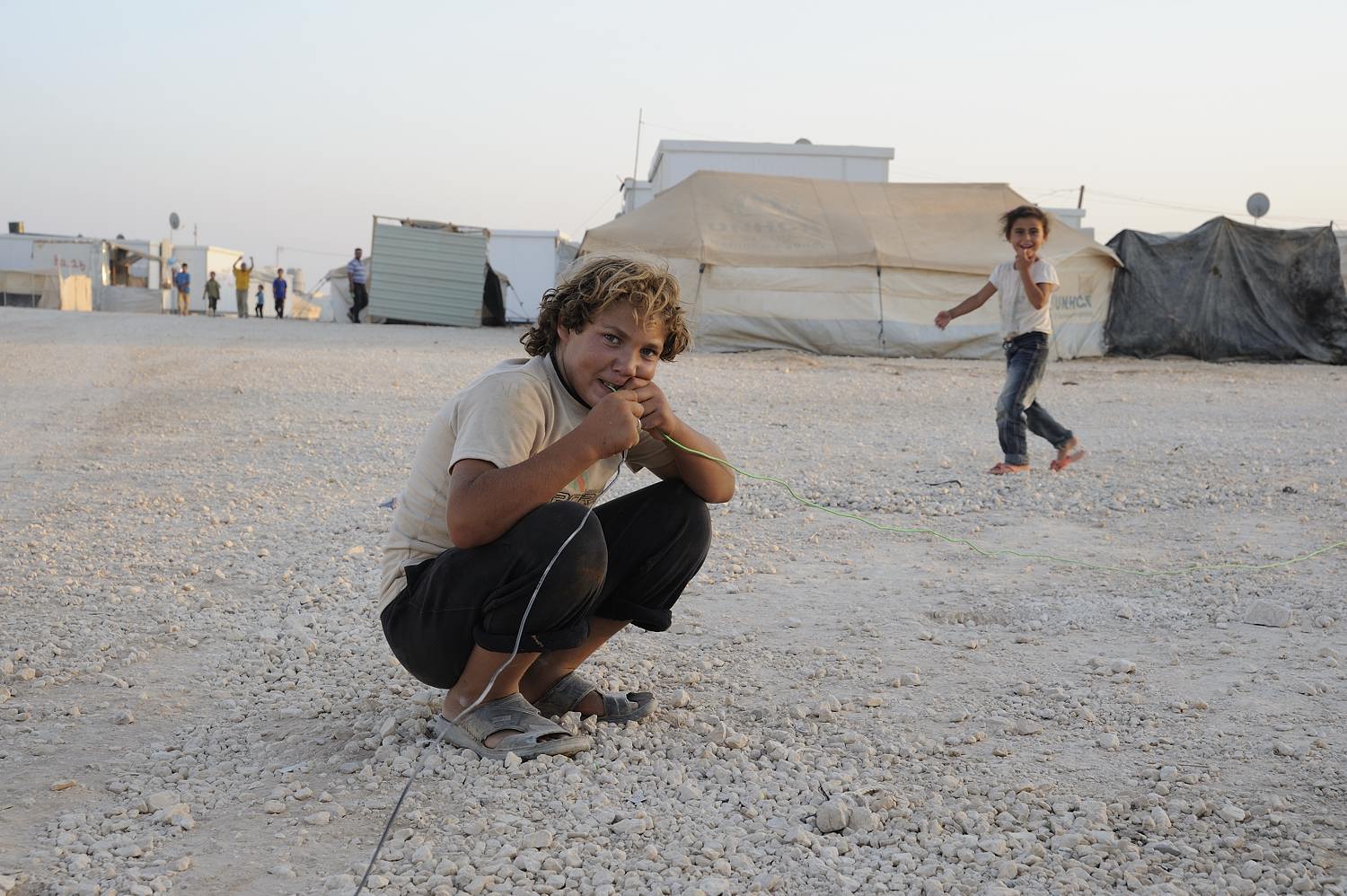  As soon as refugees started arriving in Zaatari, they started siphoning of electricity from the main power cables. During the cold winters heating is essential; in summer months temperatures rise above 40 degrees and living without a ventilator is a