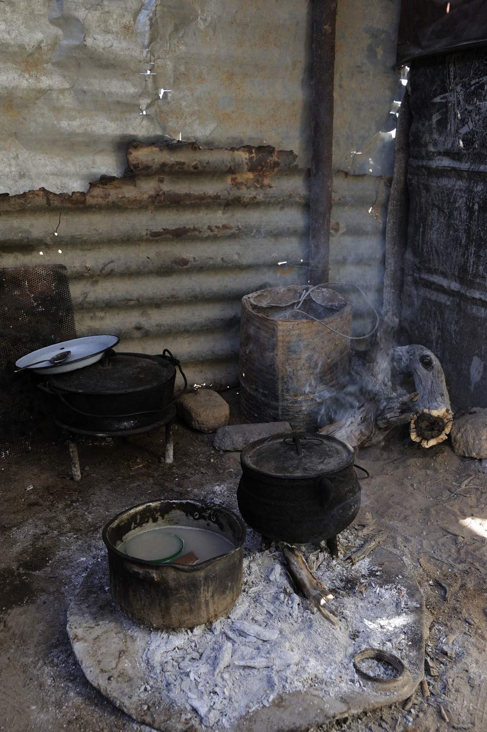 De keuken van het gezin Swartbooi.