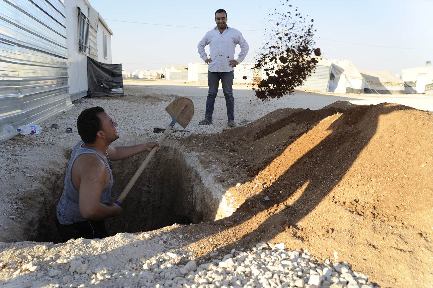  Last year everybody was talking about going back. Now people are trying to make their lives here more comfortable; many of them have installed private toilets with black water tanks underground. 