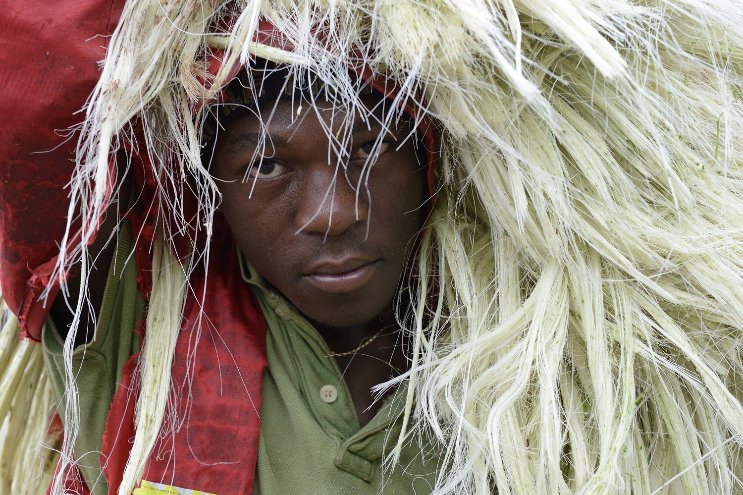 A worker on a sisal plantation in Tanzania