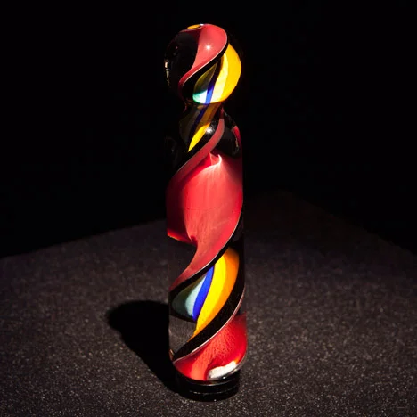 A marble halfway through the manufacturing process. Source: Dezeen.