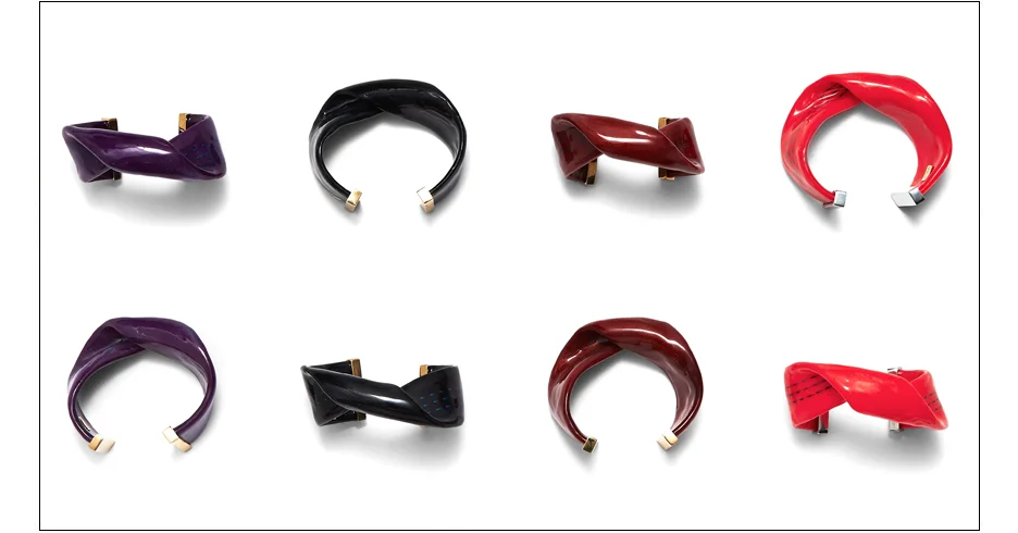 serra cuffs / enamel coated webbing with brass shop