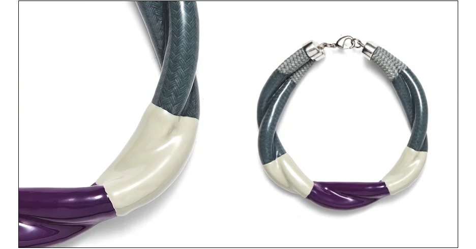 tatia necklace / enamel coated twisted rope inquire about availability
