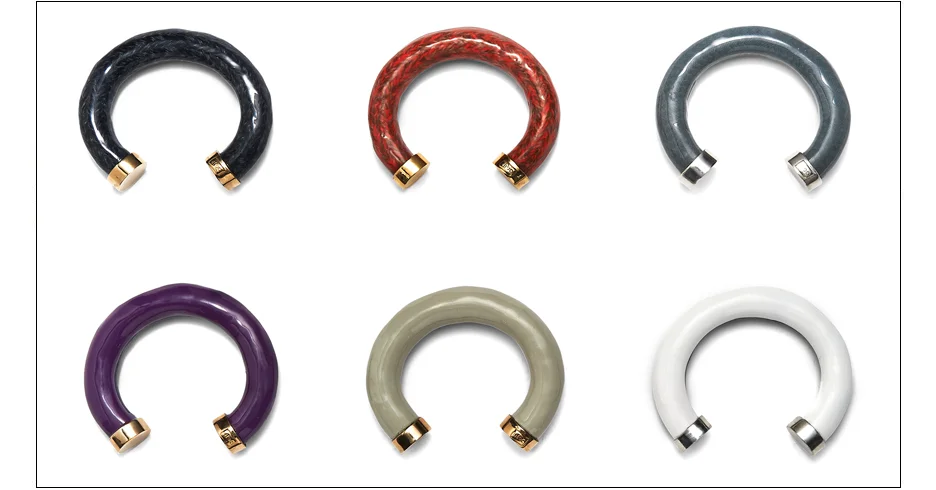 exeter bracelets / enamel coated rope with brass caps shop