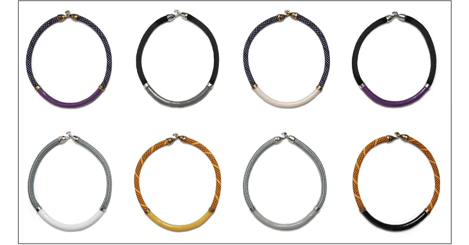 briar collars / enamel coated metal with rope shop