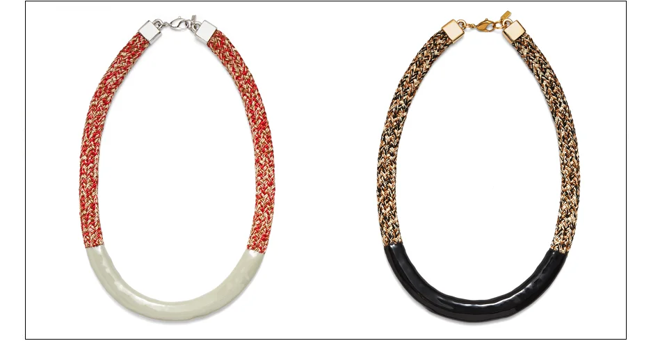 petra necklace / enamel coated rope with brass caps inquire about availability