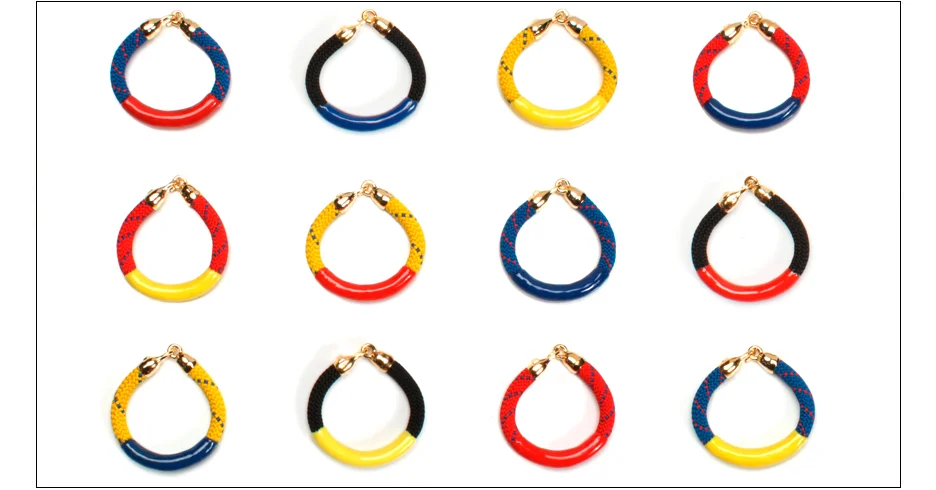  annabelle bracelets / enamel coated rope with gold plated metal hook   shop  