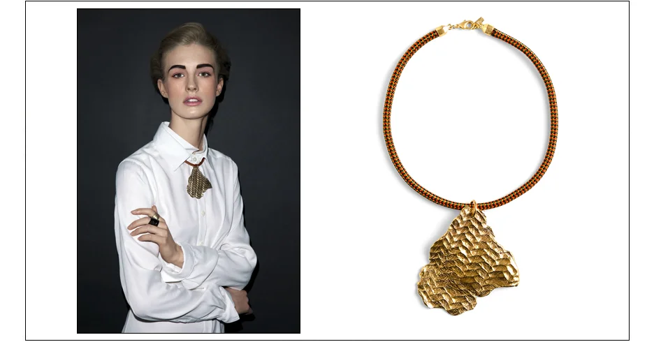 jorah pendant / rope imprinted brass with rope collar inquire about availability