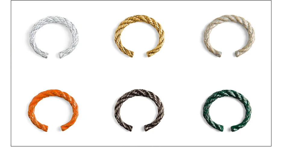  carme brangles / enamel washed casted rope 