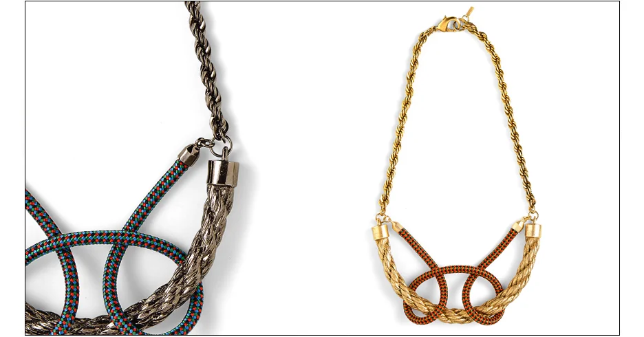  juniper necklaces / casted rope with chain and rope 