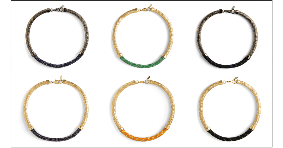  delaney collars / metal casted rope with soft rope center   inquire about availability  