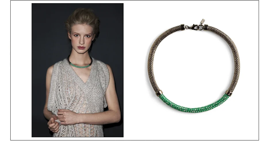  delaney collar / metal casted rope with soft rope center   inquire about availability  