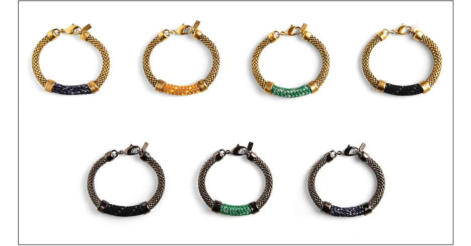  crosby bracelets / metal casted rope with soft rope center   inquire about availability     