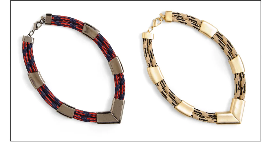  lennox necklaces / plated metal with rope   inquire about availability  