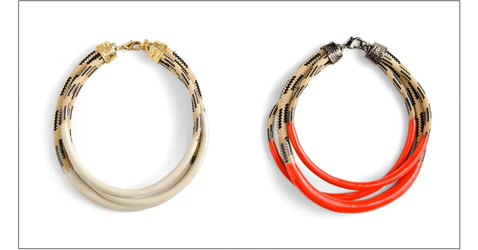  lodi collars / enamel coated ropes and plated metal 