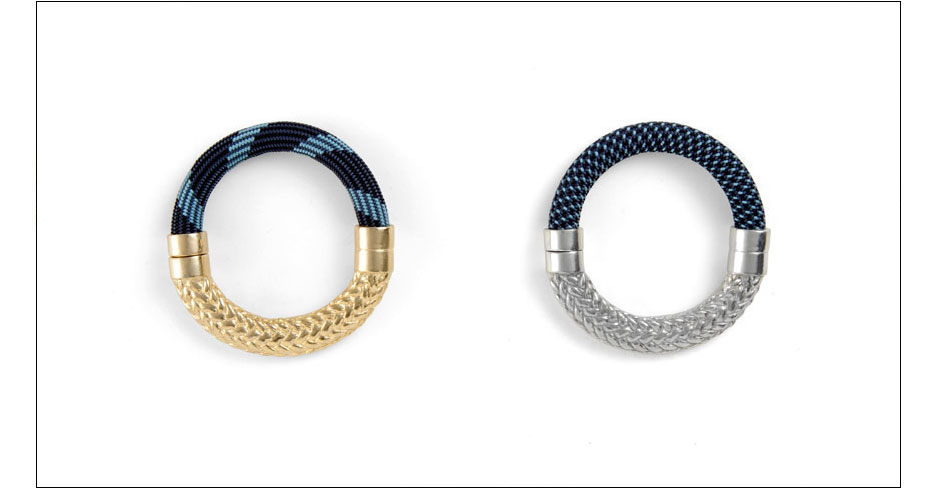  savannah bracelets / metal casted rope and rope 
