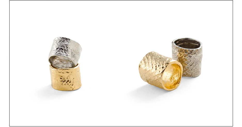  kinora rings and helio rings / rope imprinted metal 