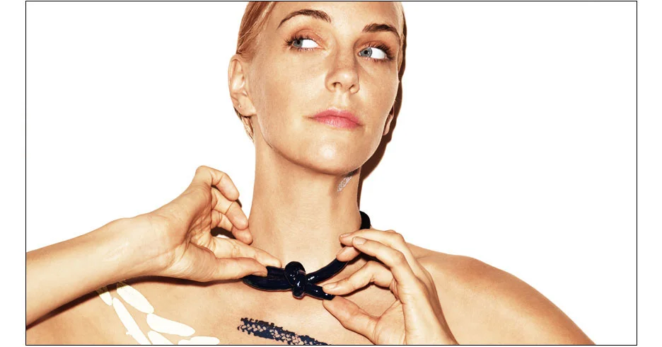 madelaine necklace / enamel coated knotted rope with metal hook