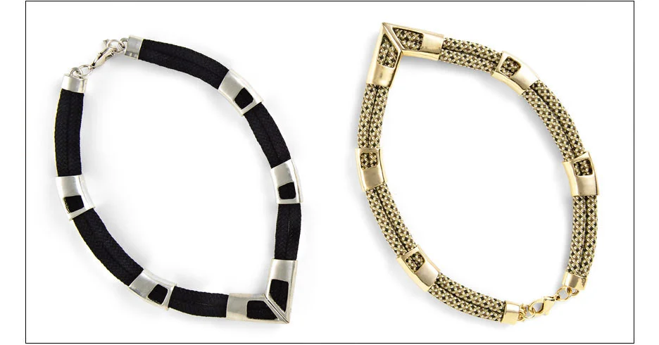 koko necklaces / rope with metal tubes