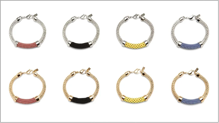  crosby bracelets / plated metal casted rope with soft rope center   shop  