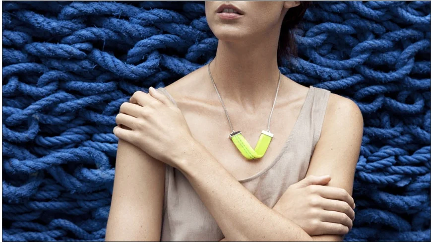  kelsey necklace / enamel coated twisted wedding with plated metal chain   shop  