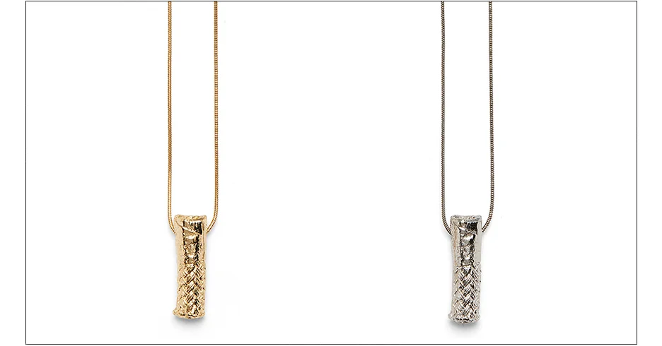  darin necklace / plated metal casted rope on chain   shop  