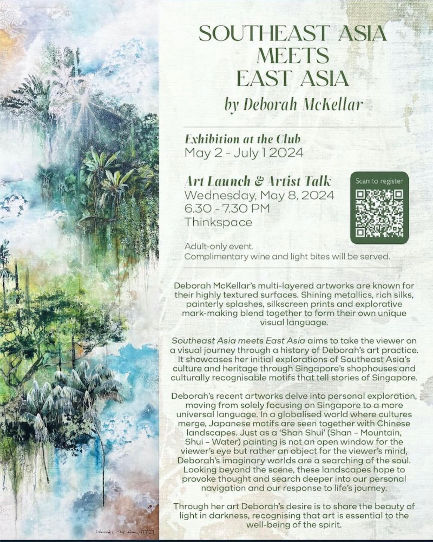 I&rsquo;m really excited about tomorrow nights exhibition opening at The American Club, where I have a large collection of over 50 artworks over 3 different levels - South East Asia meets East Asia. #soloexhibition  #artist #singapore #mixedmedia
