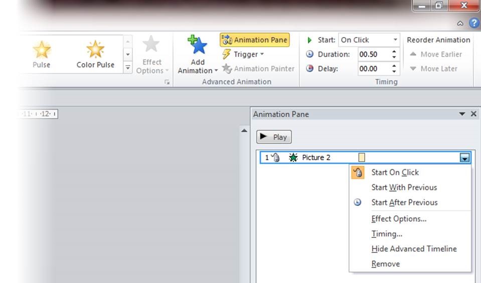 Adjust the timing between animations by adding a Delay