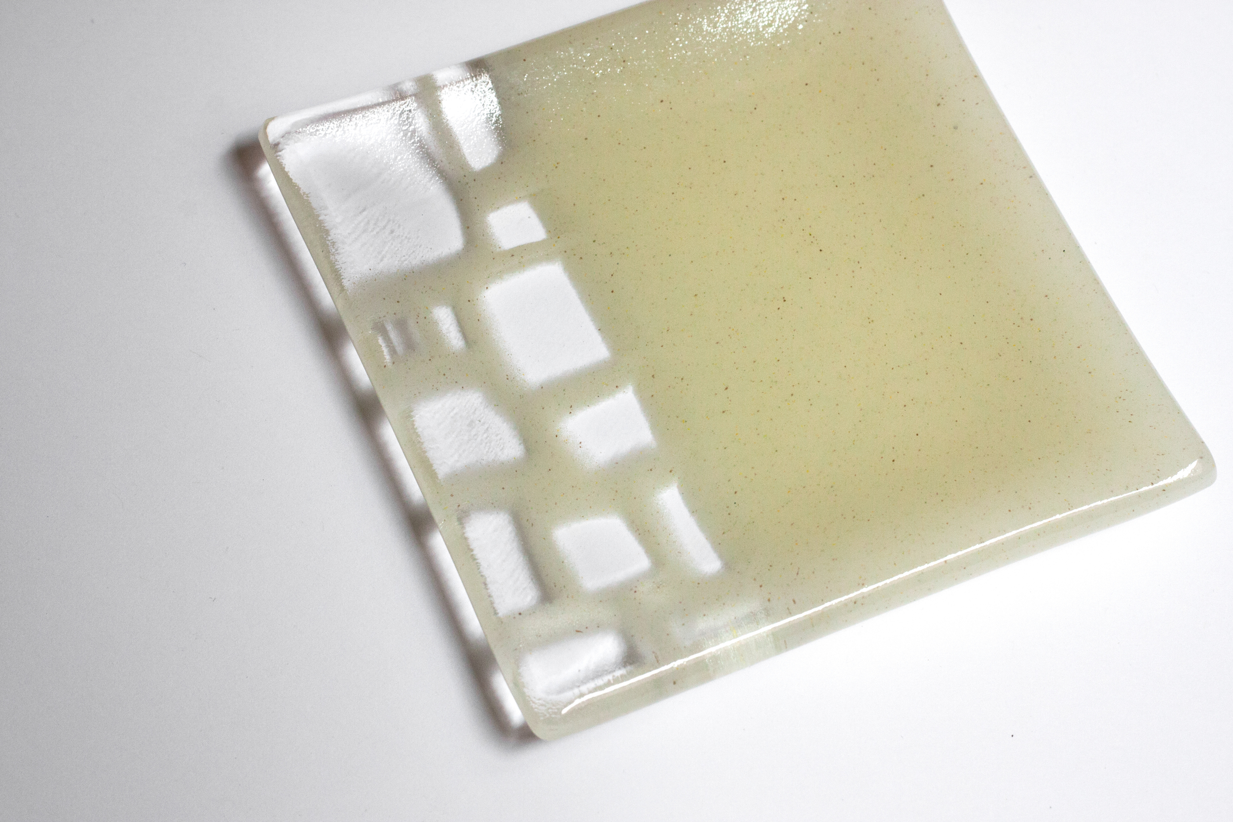 Small Square Plate (cream) by Saburo