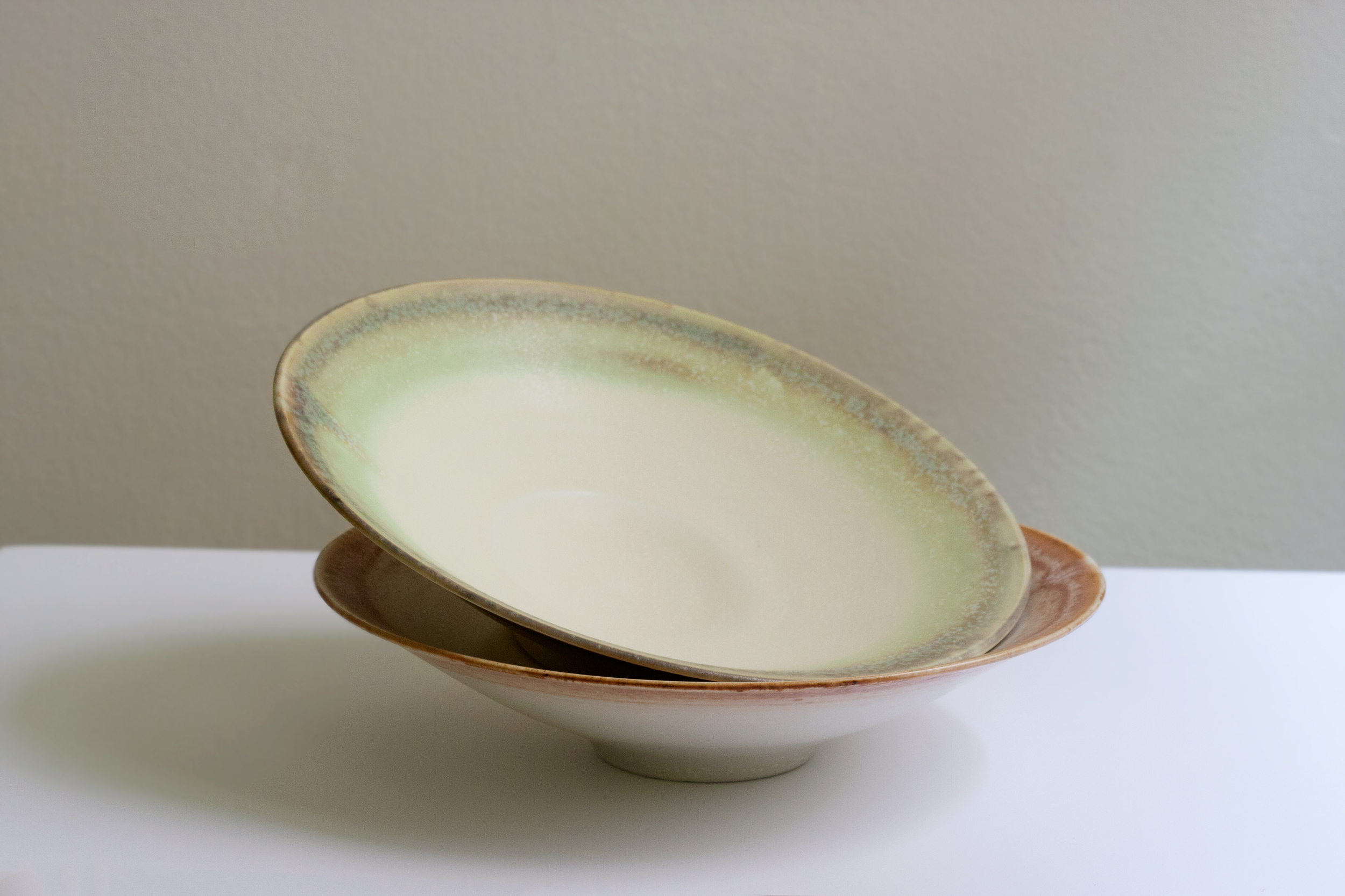Light Green Medium Bowl & Light Red Medium Bowl